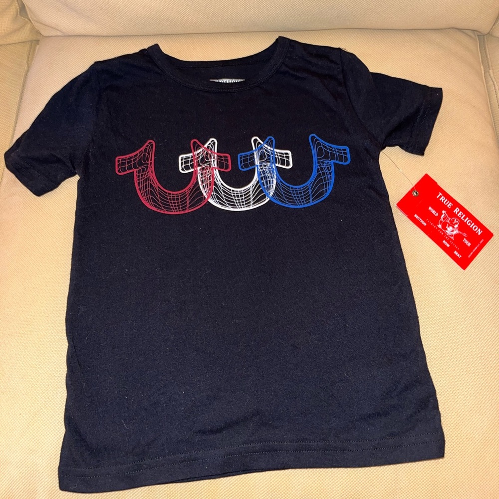 True Religion short sleeved shirt - black tee - NEW with Tags - Kids size 6